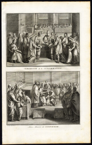 Antique Print-CONFIRMATION-ROMAN CATHOLIC-Picart-1727