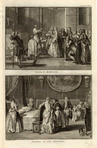 Antique Print-MARRIAGE-NUPTIAL-CATHOLIC-Picart-1727