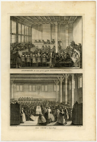 Antique Print-COLLEGIAN-AMSTERDAM-RIJNSBURG-Picart-1727
