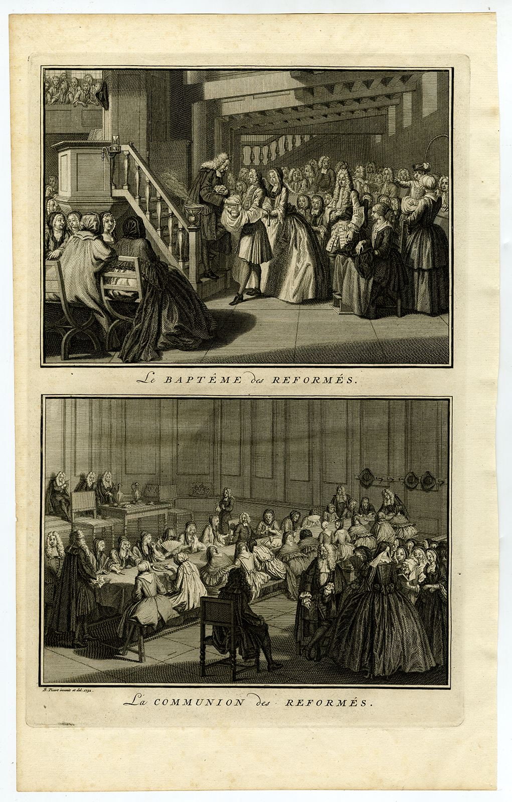 Bb02745 4 416x652 Antique Print-BAPTISM-REFORMED CHURCH-Picart-1727