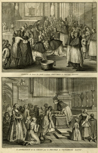 Antique Print-HOLY THURSDAY-GOOD FRIDAY-Picart-1727
