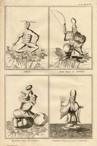 Antique Print-JAPAN-DEITY-IDOLS-GODS-Picart-1727