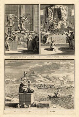 Antique Print-JAPAN-DEITY-TIEDEBAIK-AMIDA-Picart-1727