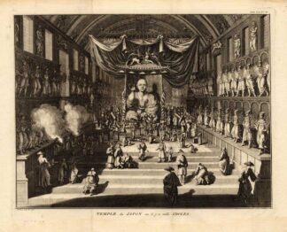 Antique Print-JAPAN-TEMPLE-IDOLS-Picart-1727
