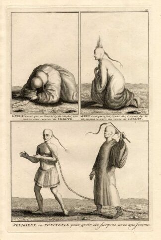 Antique Print-CHINA-BEGGAR-PUNISHMENT-Picart-1727