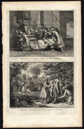 Antique Print-IXORA-IDOL-COW-SICKNESS-INDIA-Picart-1727