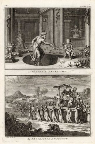 Antique Print-HINDU-INDIA-VISHNU-KAMAETSMA-Picart-1727