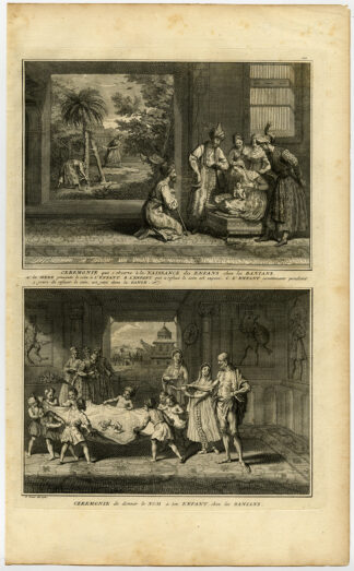 Antique Print-BANYAN-INDIA-BIRTH-BABY-Picart-1727