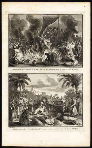 Antique Print-FUNERAL-INDIA-WIDOW-Picart-1727