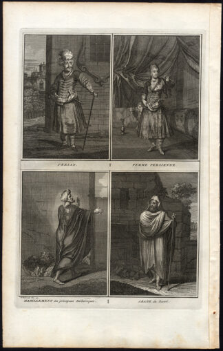 Antique Print-BARBARIA-ARAB-PERSIA-COSTUME-Picart-1727