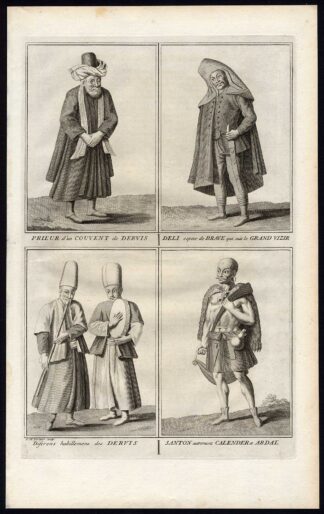 Antique Print-DERVISH-POVERTY-MUSLIM-Picart-1727