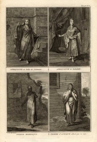 Antique Print-AFRICA-MOORS-COSTUME-Picart-1727