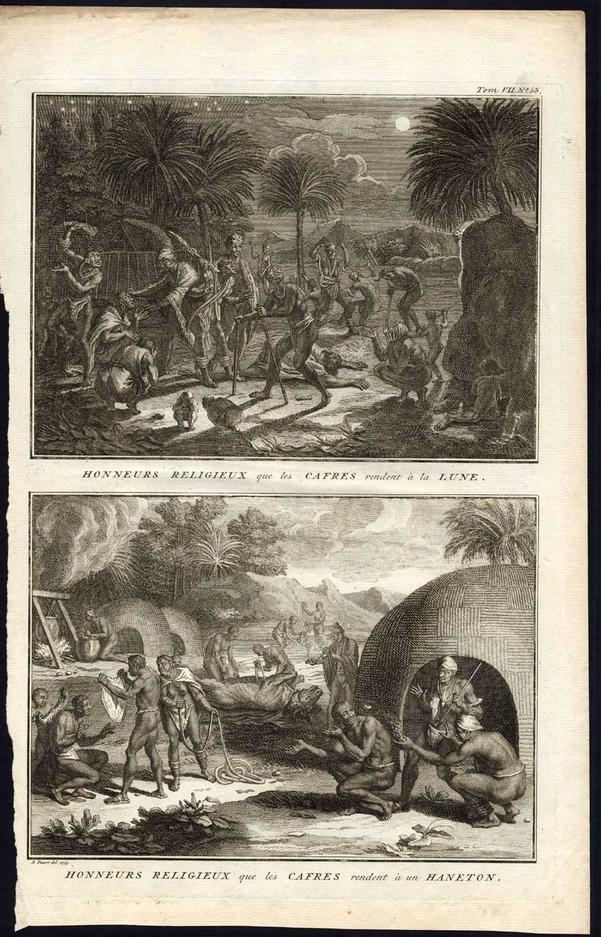 , Antique Print-AFRICA-MOON-COW-PALM TREE-Picart-1727, Pictura Antique Prints