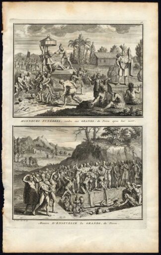 Antique Print-PERU-SOUTH AMERICA-FUNERAL-Picart-1727