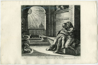 Antique Print-ISAAC-ABIMELECH-REBECCA-Chapron-1649