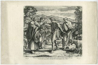 Antique Print-JACOB-RACHEL-SHEEP-LABAN-LEA-Chapron-1649