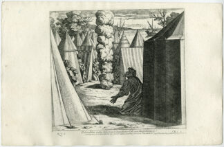 Antique Print-MOSES-CLOUD-BIBLE-EXODUS-Chapron-1649