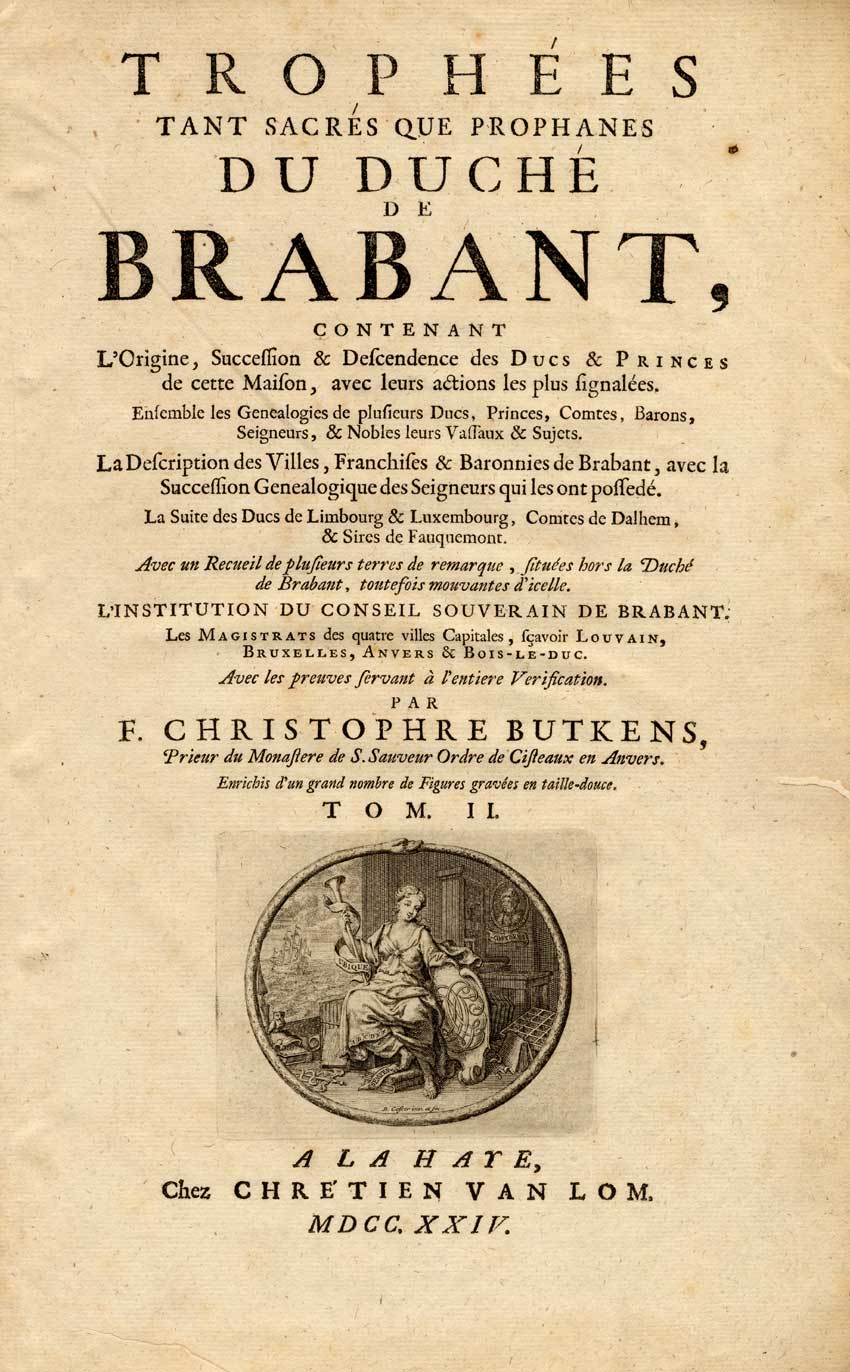Bb04072 416x671 Antique Title Page-BRABANT-LAURENS COSTER-Butkens-1724