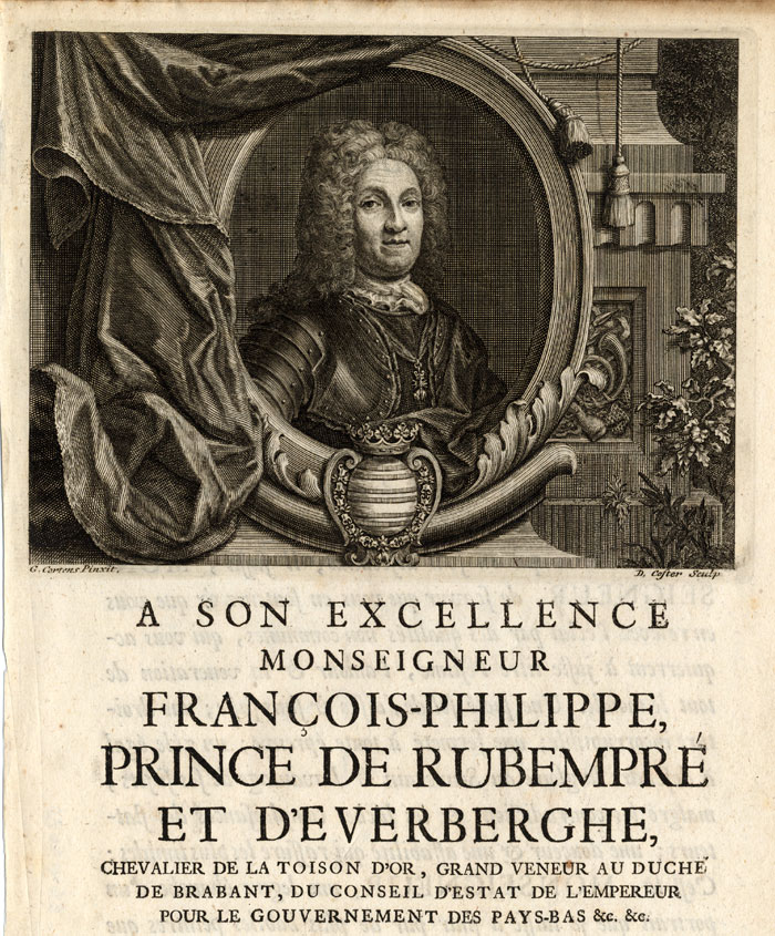 , Antique Portrait Print-FRANCOIS RUBEMPRE-Butkens-1724, Pictura Antique Prints