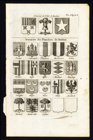 Antique Print-COAT OF ARMS-BELGIUM-BRABANT-Butkens-1724