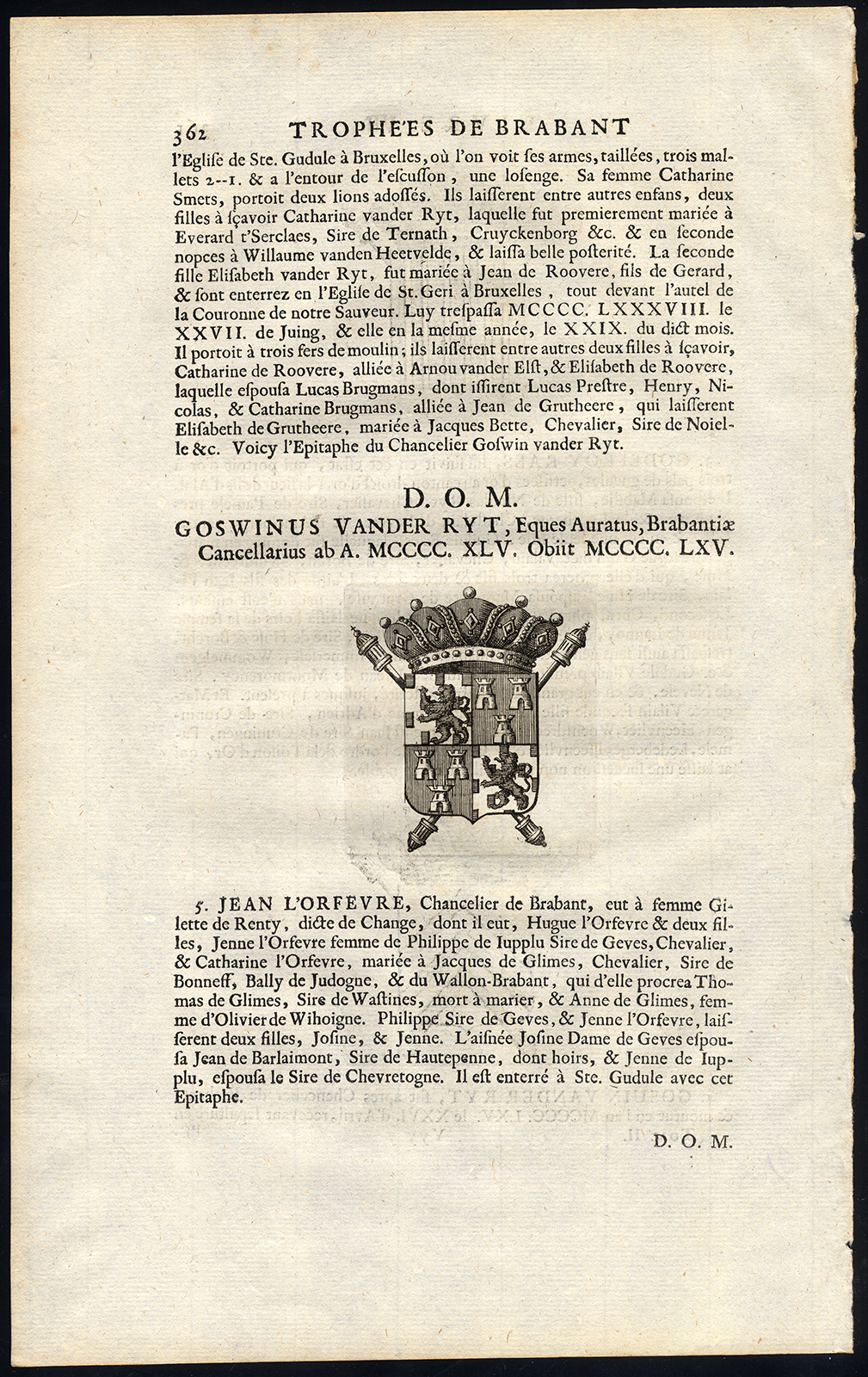 , 3 Antique Prints-COAT OF ARMS-RAES-L’ ORFEVRE-Butkens-1724, Pictura Antique Prints
