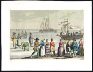 Antique Print-SAILING WAGON-NETHERLANDS-Ferrario-1827