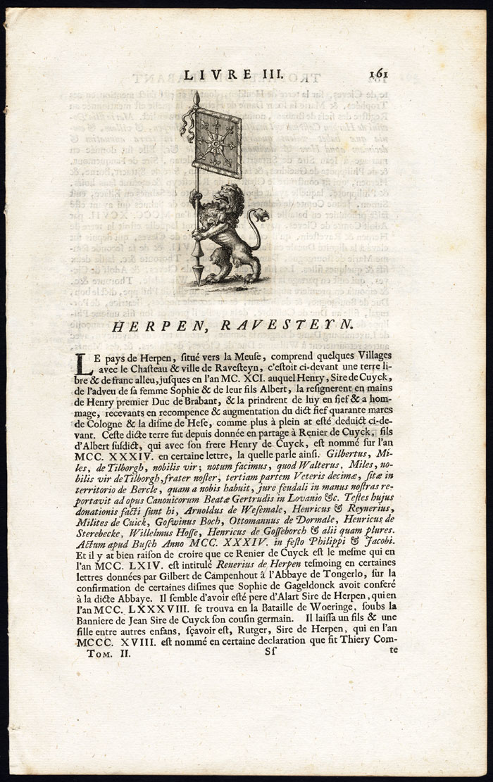 , Antique Print-RAVENSTEIN-NETHERLANDS-Butkens-1724, Pictura Antique Prints