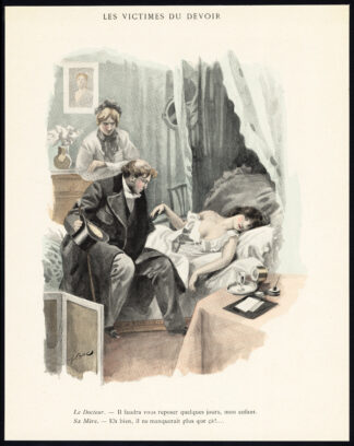 Antique Print-FRANCE-DOCTOR-THEATER-ACTING-19TH CENTURY COSTUME-LITERATURE-1890