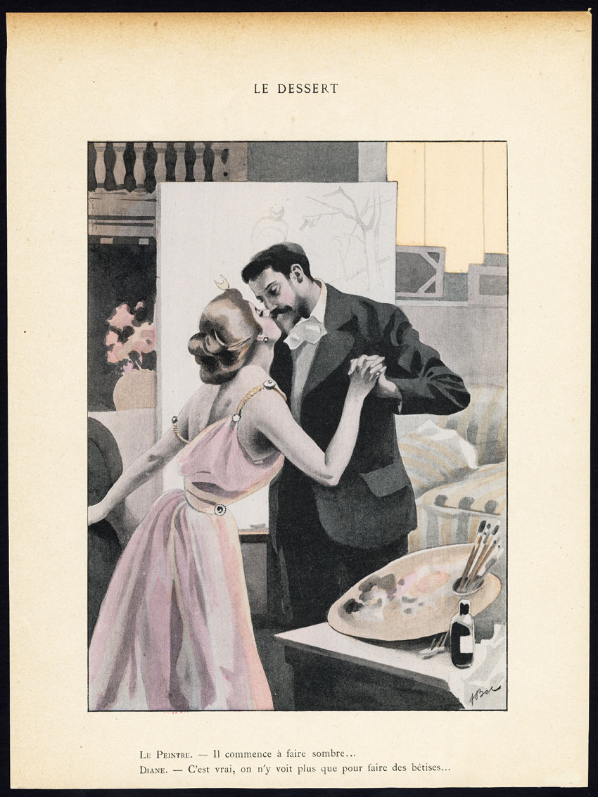 Bb11657 416x555 Antique Print-LE DESSERT-19TH CENTURY COSTUME-ROMANCE-Bac-1890