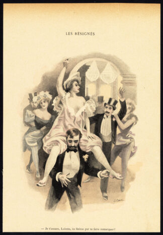 Antique Print-LES RESIGNES-19TH CENTURY COSTUME-ROMANCE-Bac-1890