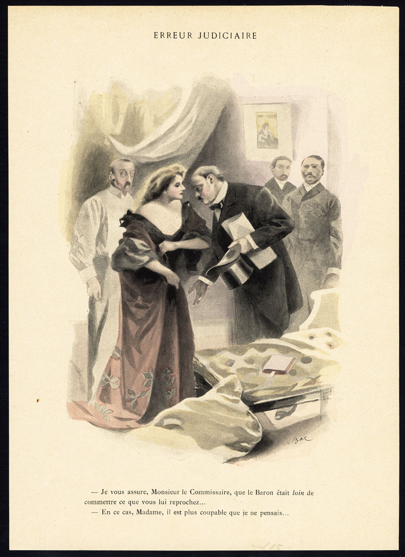 , Antique Print-ERREUR JUDICIAIRE-19TH CENTURY COSTUME-ROMANCE-Bac-1890, Pictura Antique Prints