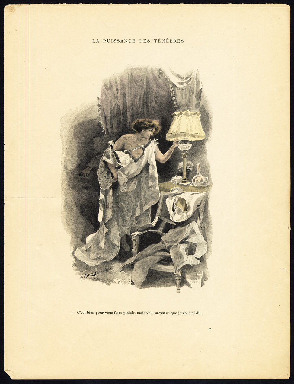 , Antique Print-LA PUISSANCE DES TENEBRES-19TH CENTURY COSTUME-ROMANCE-Bac-1890, Pictura Antique Prints