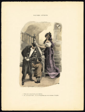 Antique Print-PAUVRES PETIOTS-19TH CENTURY COSTUME-ROMANCE-Bac-1890