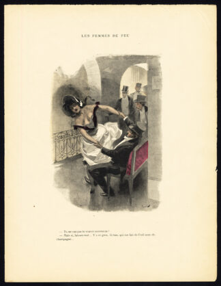 Antique Print-LES FEMMES DE PEU-19TH CENTURY COSTUME-ROMANCE-Bac-1890