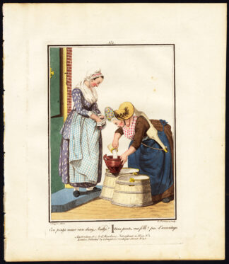 Antique Costume Print-DUTCH DRESS-MILKMAID-ROTTERDAM-Maaskamp-Portman-1811