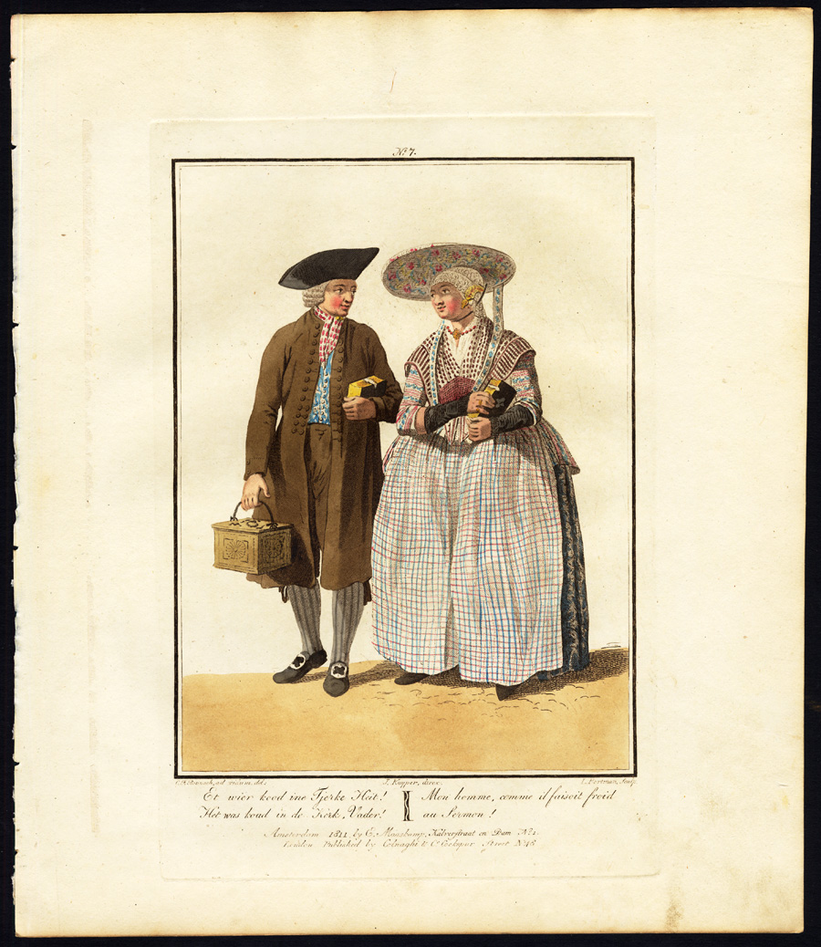 , Antique Costume Print-NETHERLANDS-FRIESLAND-DRESS-SAILOR-Maaskamp-Portman-1811, Pictura Antique Prints