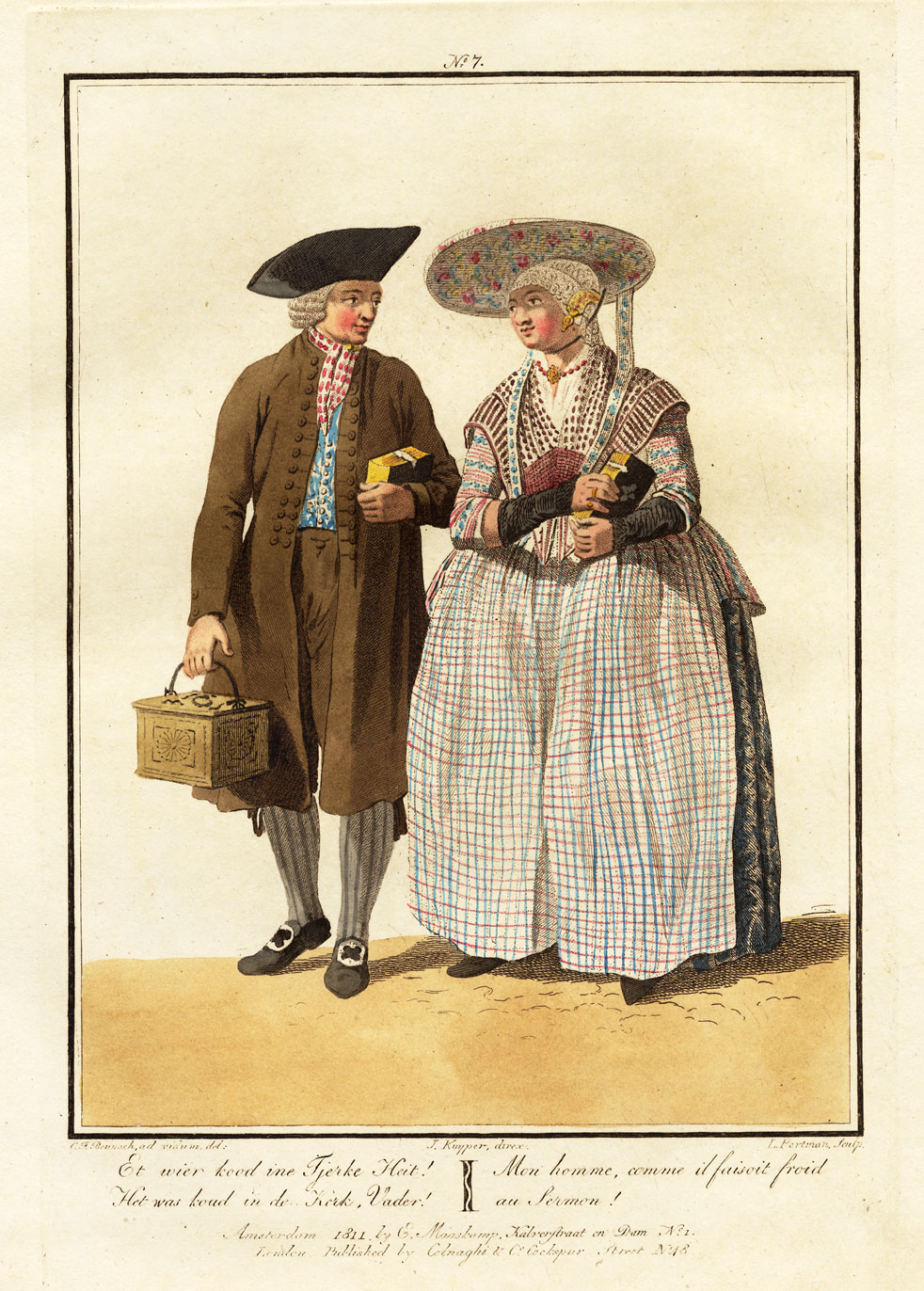 , Antique Costume Print-NETHERLANDS-FRIESLAND-DRESS-SAILOR-Maaskamp-Portman-1811, Pictura Antique Prints