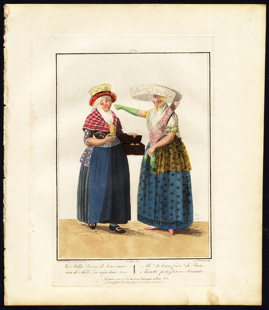 Antique Costume Print-NETHERLANDS-FRIESLAND-BUTTER SELLING-Maaskamp-Portman-1811