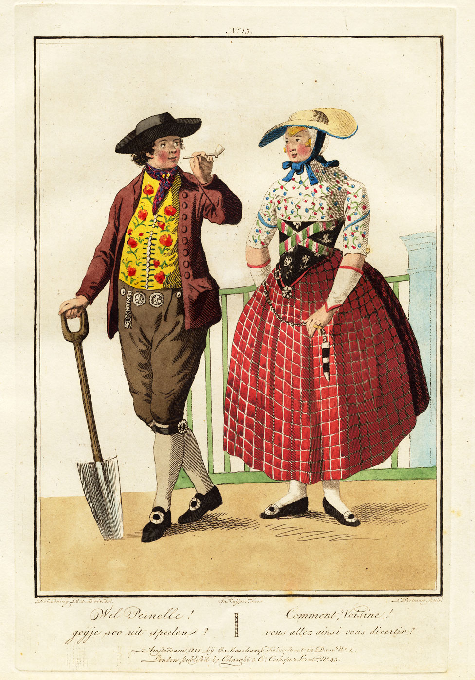 , Antique Costume Print-NETHERLANDS-ZUID BEVELAND-ZEELAND-Maaskamp-Portman-1811, Pictura Antique Prints