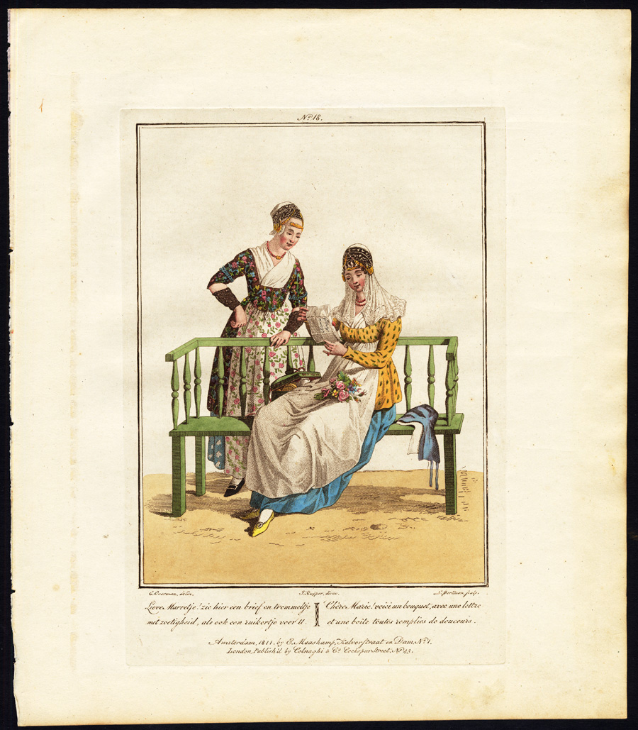 Antique Costume Print-NETHERLANDS-NOORD HOLLAND-DRESS-Maaskamp-Portman-1811