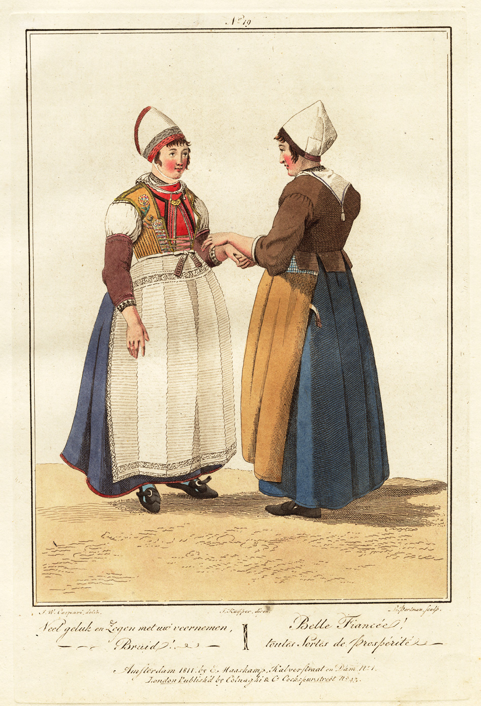 , Antique Costume Print-NETHERLANDS-NOORD HOLLAND-MARKEN-Maaskamp-Portman-1811, Pictura Antique Prints