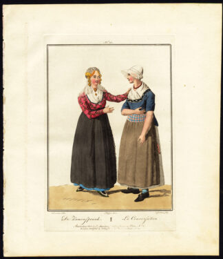 Antique Costume Print-NETHERLANDS-KATWIJK AAN ZEE-VOLENDAM-Maaskamp-Portman-1811