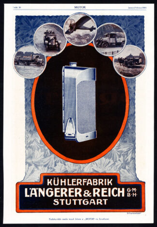 Antique Print-ADVERTISING-PRESTO-LANGERER-REICH-RADIATOR-CAR-FACTORY-Motor-1917