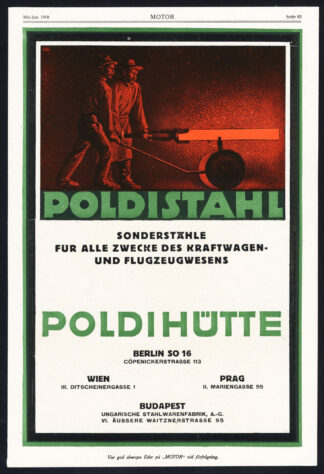 Antique Print-ADVERTISING-POLDISTAHL-STEEL-RAUH-PUNCHING-INDUSTRY-Motor-1917