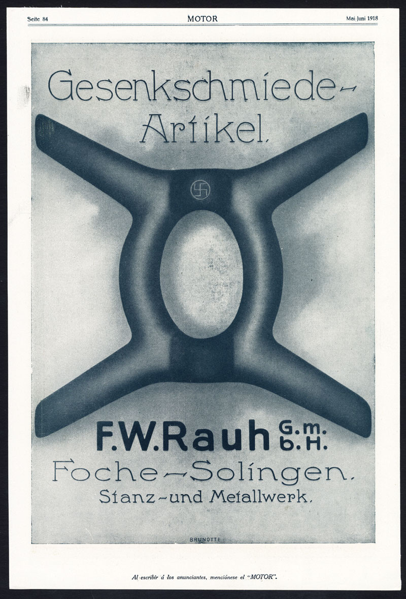 , Antique Print-ADVERTISING-POLDISTAHL-STEEL-RAUH-PUNCHING-INDUSTRY-Motor-1917, Pictura Antique Prints