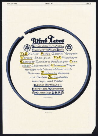 Antique Print-ADVERTISING-ALFRED LEVES-CONSTRUCTION-PUNCHING-FLANGE-Motor-1917