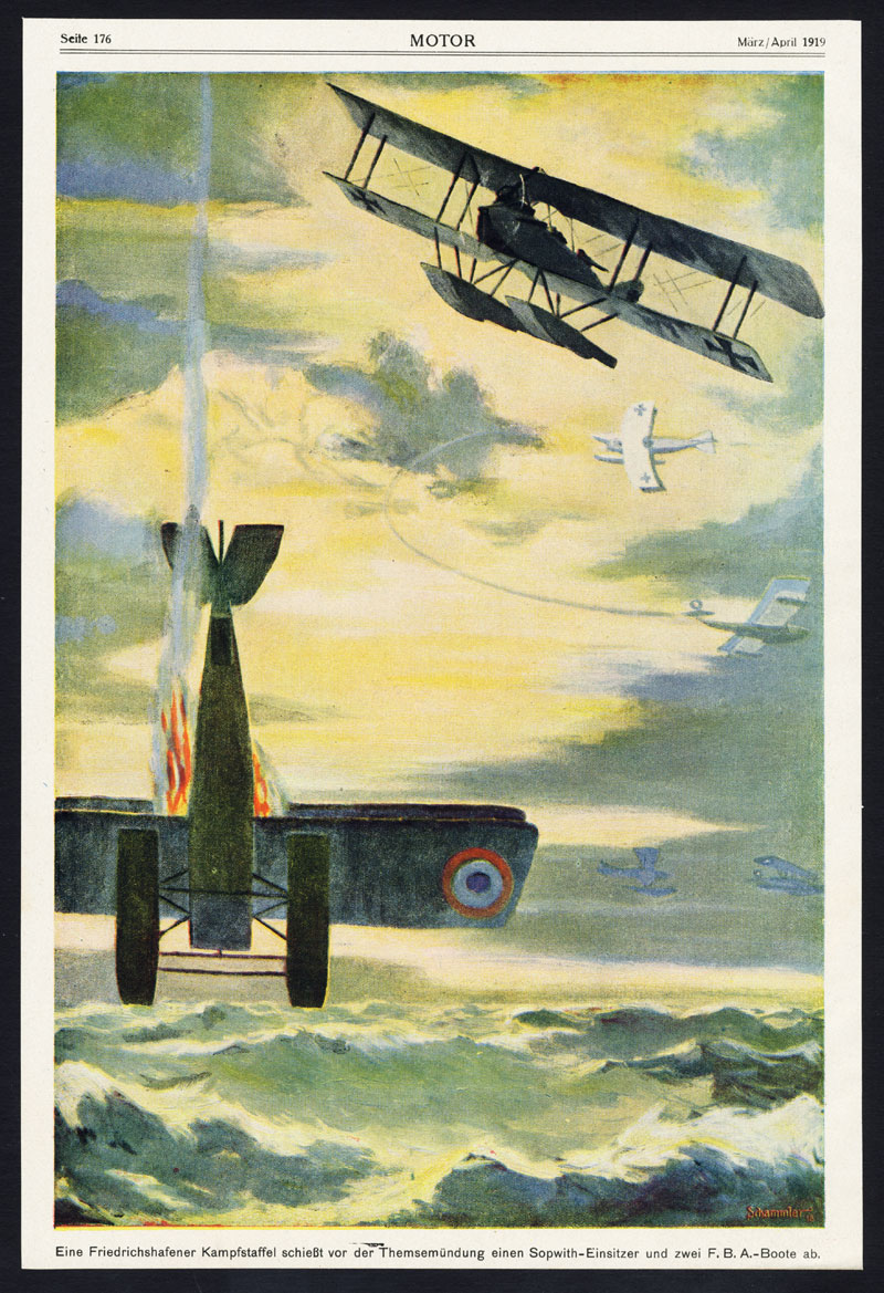 , Antique Print-ADVERTISING-FRANZ SCHNEIDER-AIRCRAFT INDUSTRY-AIRPLANE-Motor-1917, Pictura Antique Prints