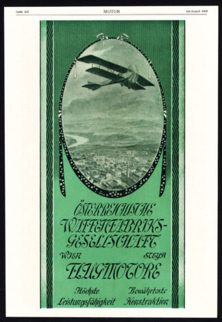 Antique Print-ADVERTISING-AUSTRIAN AMMUNITION FACTORY-IMPERIAL-AIRCRAFT-1917