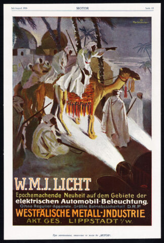 Antique Print-ADVERTISING-WMJ-CAR LIGHTS-VEIGEL-TACHOMETER-INDUSTRY-GERMANY-1917
