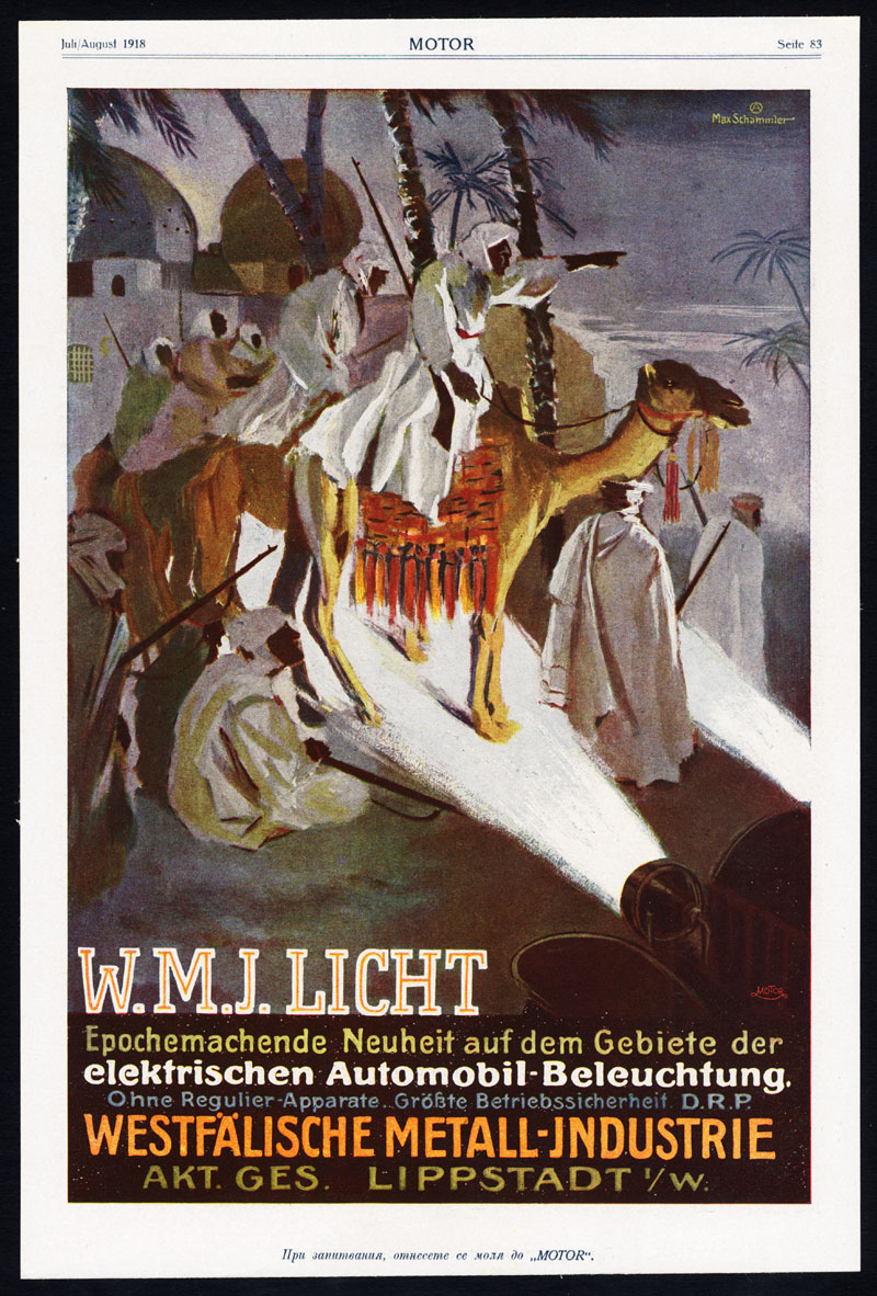 , Antique Print-ADVERTISING-WMJ-CAR LIGHTS-VEIGEL-TACHOMETER-INDUSTRY-GERMANY-1917, Pictura Antique Prints